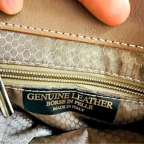 NWOT Camilla Crossbody Taupe Calfskin Made In Italy - Picture 10 of 15